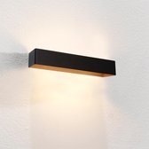 Wandlamp Mainz XL Zwart/Koper- LED 2x6,3W 2700K 2x660lm - IP20 - Dimbaar > wandlamp binnen zwart koper | wandlamp zwart koper | muurlamp zwart koper | led lamp zwart koper | sfeer lamp zwart koper | design lamp zwart koper