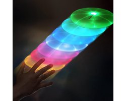 MikaMax Led Frisbee - Origineel - 7 Verschillende Kleuren - Inclusief Batterijen - UFO - Buitenspeelgoed - Flying Disk