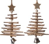 Kerstboomhangers Met Ster (19cm) Box 2 Stuks Wood