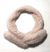 Bandana Teddy licht roze - haarband - bandeau - winter