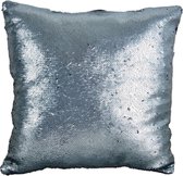 Oneiro's Luxe Sierkussen FUN Zilver - 45 x 45 cm - sierkussens - Nylon - polyester - luipaard - interieur - kussens woonkamer - kussens - woonaccessoires - sierkussens groen