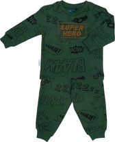 Frogs & Dogs - Baby/Peuter - pyjama - superhero - Groen - maat 74