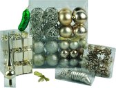 Kerstballen mega set - 100 stuks - Champagne Deluxe