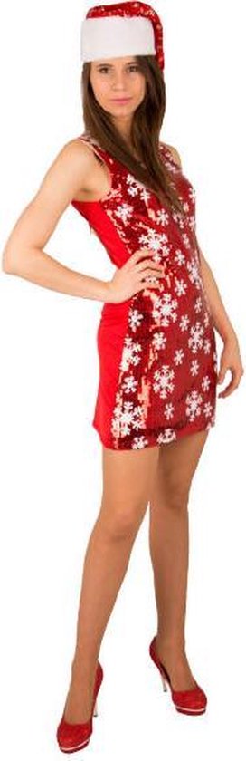 Robe de Noël scintillante pour femme avec flocons de neige, taille 36 | bol