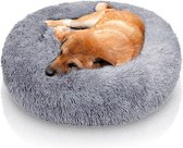Hondenmand - Donut Hondenmand  - Hondenbed Hondenkussen - Mand voor Honden & Katten - Extreem Zacht & Comfortabel - Extra Groot - Lichtgrijs 100 cm