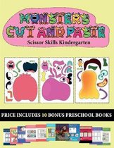 Scissor Skills Kindergarten (20 full-color kindergarten cut and paste activity sheets - Monsters)