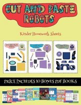 Kinder Homework Sheets (Cut and paste - Robots)