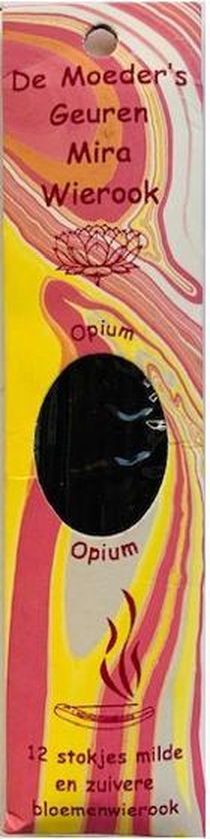 De Moeder's Geuren Wierook Opium - 12 Korte Stokjes Mira wierook