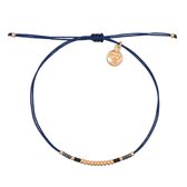 Mint15 Armband 'Tiny Beads Bracelet - Donkerblauw - Roségoud