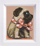 Pixel hobby geschenkdoos Hond-Pug - Roze