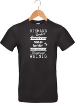 mijncadeautje - T-shirt unisex - zwart - Niemand is perfect - Duitse Herder - maat XL