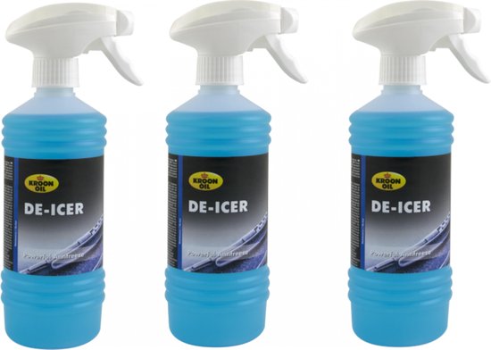 3-pack - Kroon Oil - De-Icer - Antivries Spray- Ruitenontdooier- 1,5 L - Anti vries- Set van 3