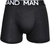 Heren boxershorts 3 pack Grandman effen met witte letters in band zwart M