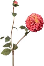Viv! Home Luxuries Dahlia - zijden bloem - roze - 80cm - topkwaliteit