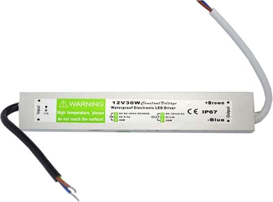 Retro Lights LED Transformator 12V - Max. 30 Watt - Waterdicht IP67 led  strip