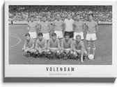 Walljar - Volendam elftal '67 - Zwart wit poster met lijst