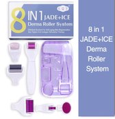 Derma Roller Kit 8 in 1 Hydra Microneedling Roll with Jade and Ice roller| FaQood