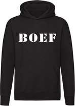 gesloten olifant voelen Boef tekst sweater / trui zwart voor heren XXL | bol.com