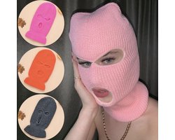 Bivakmuts roze - Warme muts - Rekbaar - One Size - Balaclava - Motor