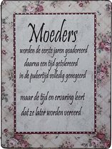 Tekstbord-(wens)kaart hout Moeders ...