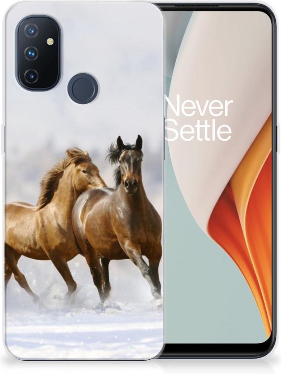 OnePlus Nord N100 TPU Hoesje Paarden