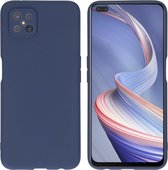 iMoshion Color Backcover Oppo Reno4 Z 5G hoesje - donkerblauw