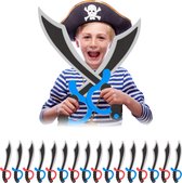Relaxdays 16 x piraten zwaard foam - piratenzwaarden - kinderzwaard - zwaard speelgoed