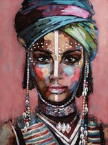 Bergerac Poster - Afrikaanse Vrouw - 120 X 90 Cm - Roze