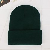 - Modieus - Warme - Muts - Beanie - Fashion - Donker - Groen -