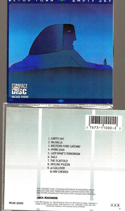 Bol Com Empty Sky Elton John Cd Album Muziek