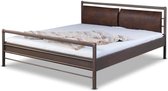 Bed Box Wonen - Aurora metalen bed - grafietbruin/koper - 140x200