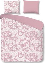 Zachte Katoen/Satijn Lits-jumeaux Dekbedovertrek Sanne Roze | 240x200/220 | Luxe En Comfortabel | Hoogwaardige Kwaliteit