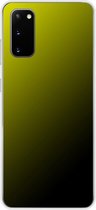 Samsung Galaxy S20 - Smart cover - Geel Zwart - Transparante zijkanten