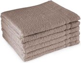 Dunnes Light Handdoek 100% Katoen - Zand - 50x90cm - Per 6 Stuks