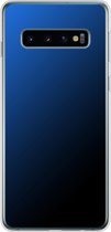Samsung Galaxy S10 - Smart cover - Blauw Zwart - Transparante zijkanten