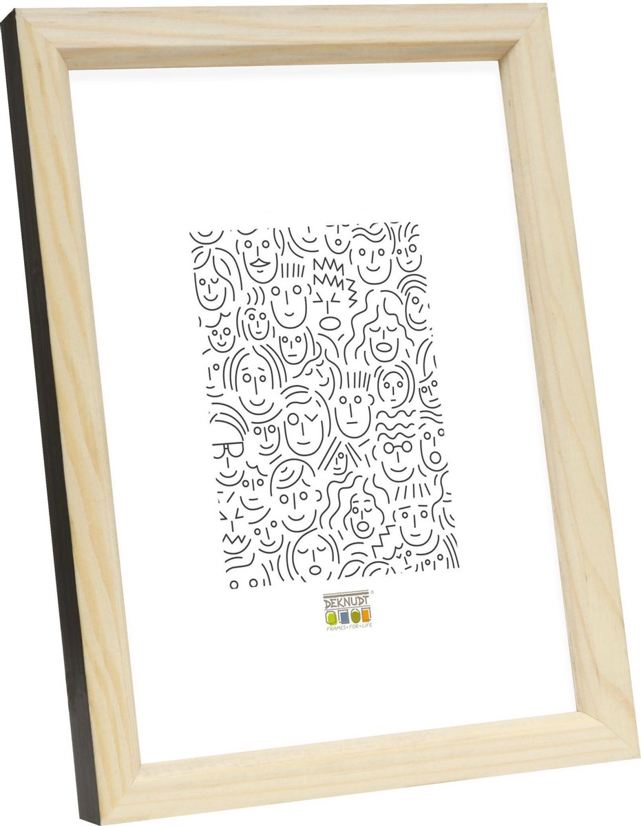 Deknudt Frames fotolijst S233H2 - naturel/zwart - voor foto: 24x30 cm