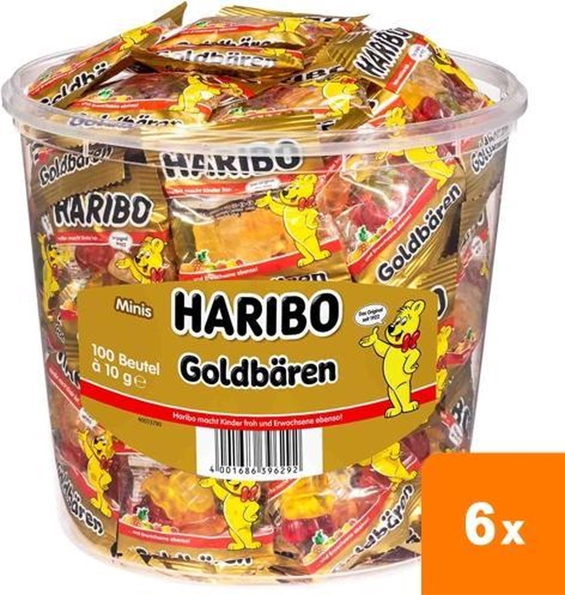 Haribo goudberen mini snoepzakjes - 100 stuks | bol.com