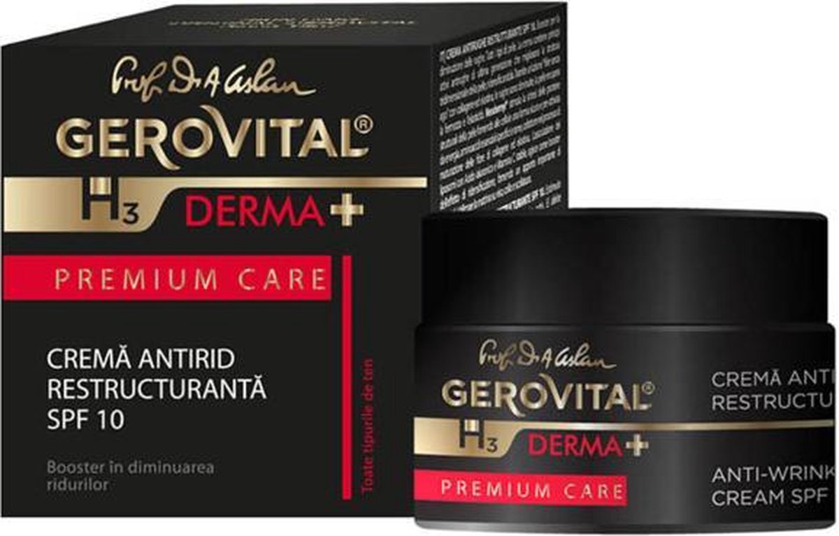 Gerovital H3 Derma+ Anti-Rimpel Restructuring Dagcrème SPF10 Premium Care 50ml