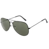 IZZLE Zonnebril Aviator 2235 - Dames/Heren - UV400 bescherming - Zwart montuur/Gekleurd glas