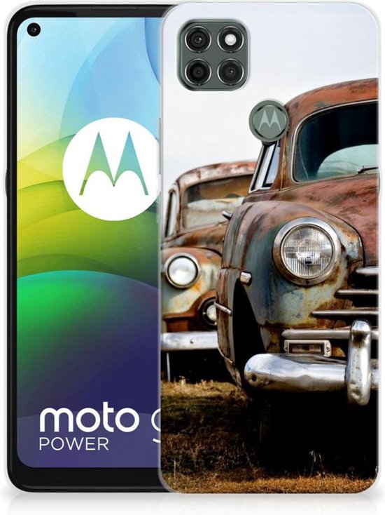 Coque Téléphone pour Motorola Moto G9 Power TPU Silicone Etui Vintage Auto
