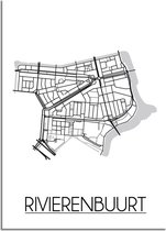 Rivierenbuurt Amsterdam Plattegrond poster A4 poster (21x29,7cm) - DesignClaudShop