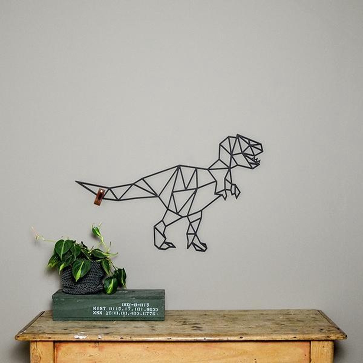 FBRK. Geometrische T-rex L - Wood