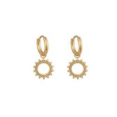 Go Dutch Label Oorbellen Oorring Open Circle Goud E1324-2