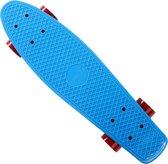 Skateboard Retro 57cm - blauw - rood - tot 100 kg belastbaar