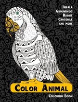 Color Animal - Coloring Book - Impala, Groundhog, Rabbit, Crocodile, and more