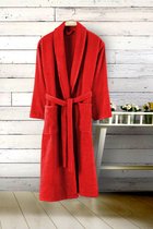 Ephemeris katoenen premium damesbadjas - Rood Large Select Rood L-XL