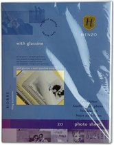 Insteekhoezen - Henzo - 20 stuks fotoblad voor ringband - Formaat A4 - Gebroken wit