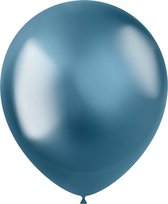 Folat - ballonnen Intense Chrome Blue 33 cm - 10 stuks