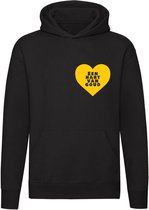 Een hart van goud in het goud hoodie | sweater | relatie | valentijnsdag | liefde |moederdag | trui | unisex | capuchon