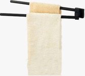 Handdoekenrek Boaz | Dubbel rek | Mat zwart | Roestvrij staal | Hangend Vrijstaand | Badkamer | Bathroom | Towel rack | Badkamer rek | Zwarte accessoires | Badkamer accessoires | H